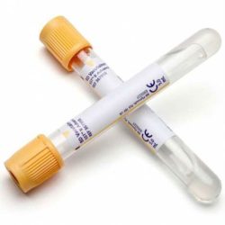 Serum vacutainer activator separation clot cap